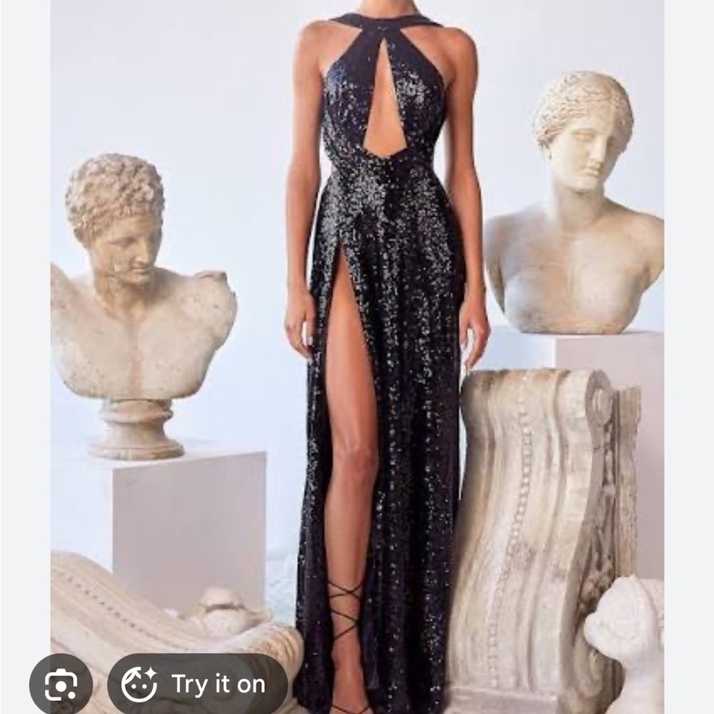 Alamour The Label Black Sequin Maxi Dress